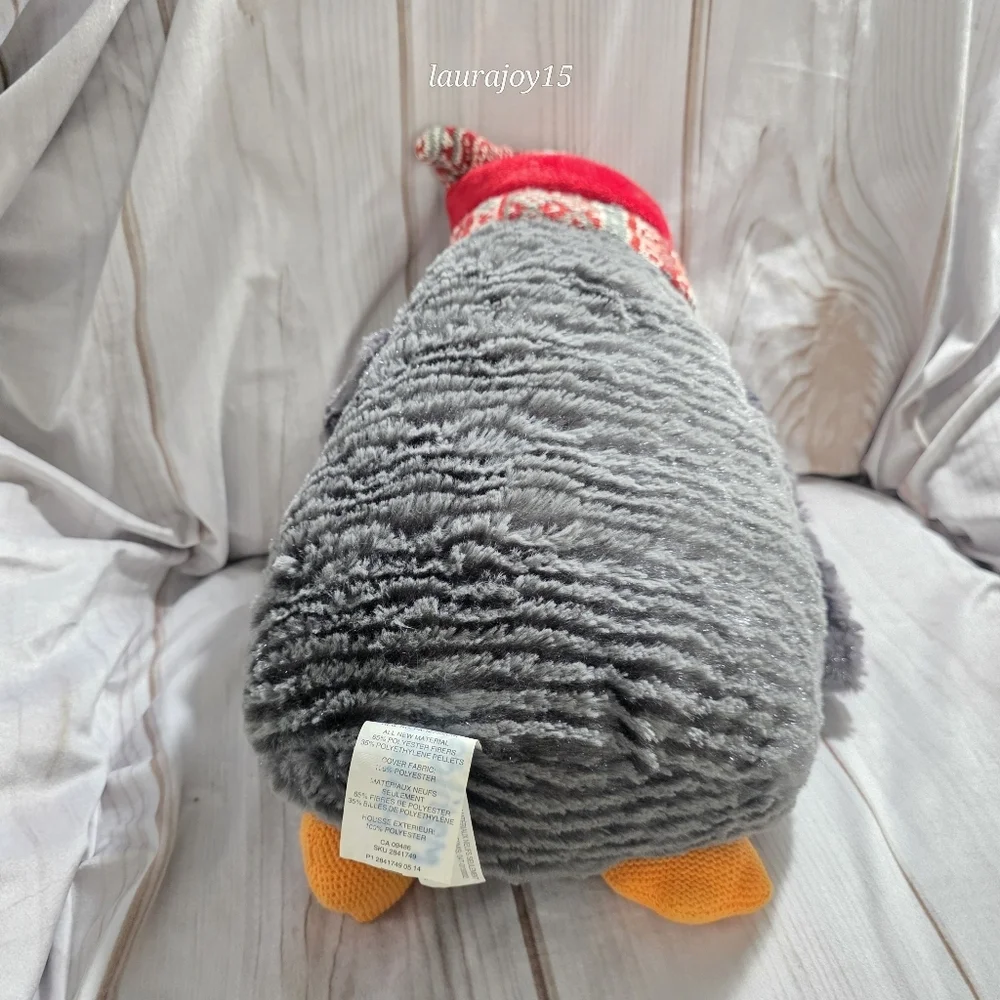 Pier 1 Imports Dodger Penguin Plush Stuffed Toy Winter No Sound 15 Inch
